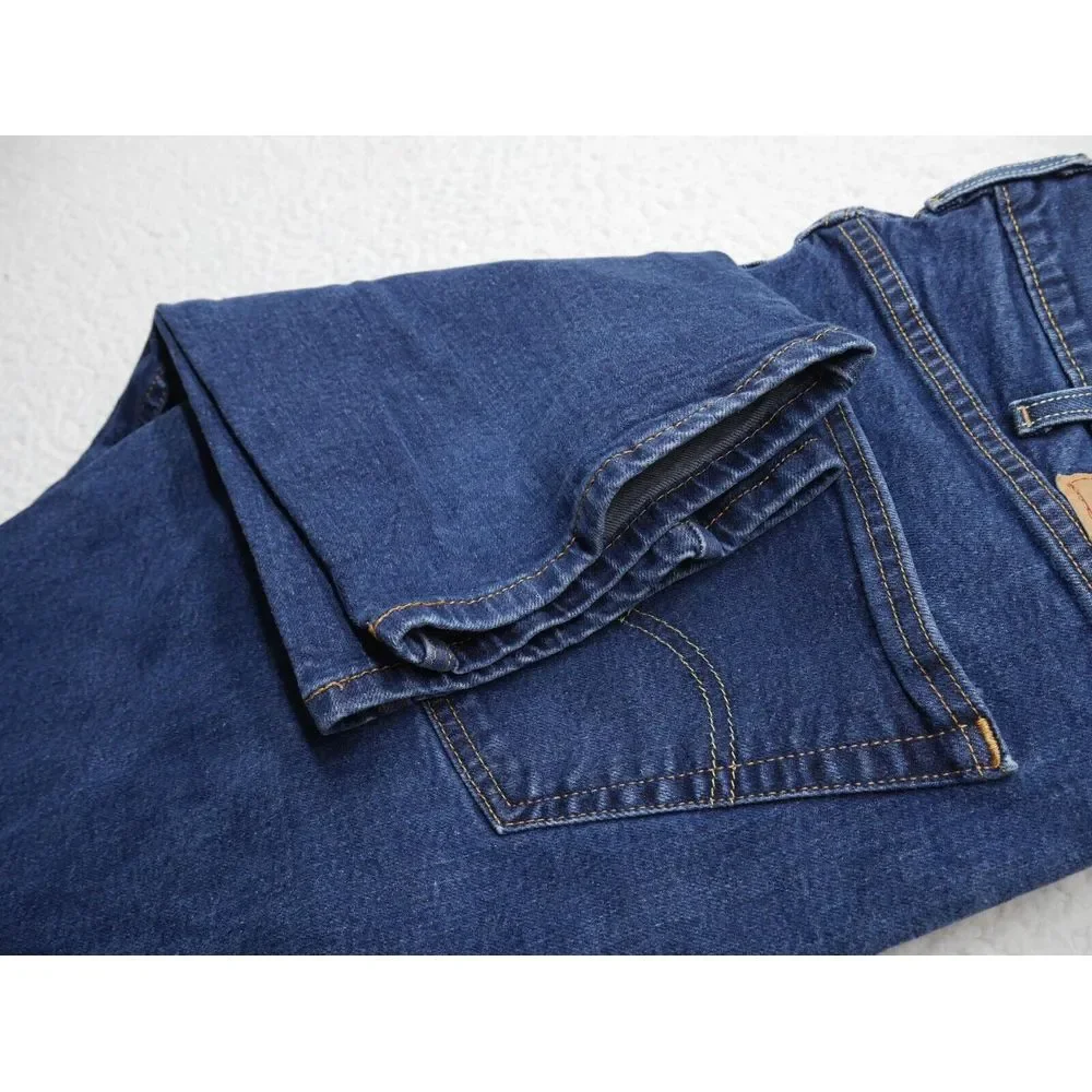 Levis 505 Jeans Mens Sz 38x32 Regular Fit‎ Straight Leg Dark Blue Denim